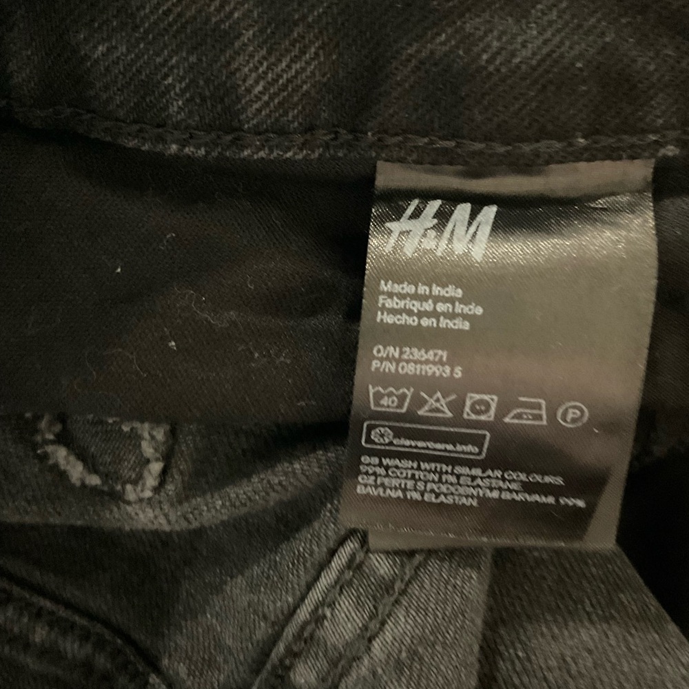 H&M No. 2 Essentials Jeans Black Wash Denim Regular Fit Men’s Size 29/32 - Picture 10 of 13